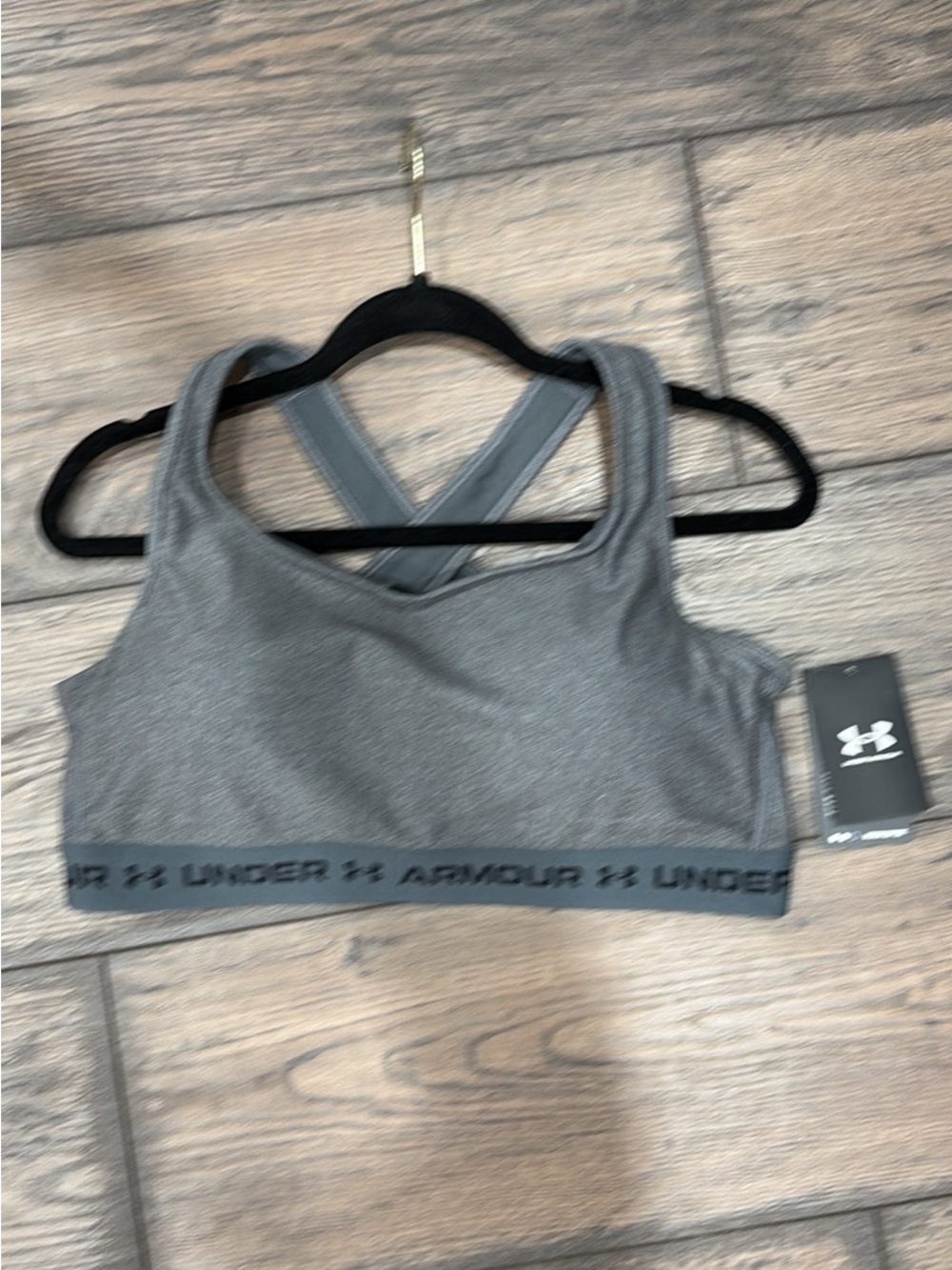 Under Armour Grey Crossback Sports Crop Top